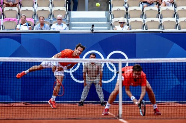 PARIS, 2-08-2024, Paris 2024 Olympic Games, Olympische Spiele, Olympia, OS Stade Roland-Garros, tennis, mixed doubles bronze medal match. Wesley Koolhof Tennis mixed doubles bronze medal match (Paris 2024)  x25916743x Copyright: