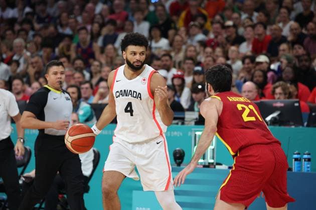 Jamal MURRAY (Canada) Mens basketball, Canada vs Spain, Men s preliminary round during the Olympic Games, Olympische Spiele, Olympia, OS Paris 2024 - photo Laurent Sanson DDPI Panoramic JO 2024 : BASKET BALL - Canada vs Espagne - Jeux Olympiques 2024 - Paris2024 - Lille - 02 08 2024 DPPI Panoramic 