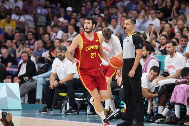 Alex ABRINES (Espagne) Mens basketball, Canada vs Spain, Men s preliminary round during the Olympic Games, Olympische Spiele, Olympia, OS Paris 2024 - photo Laurent Sanson DDPI Panoramic JO 2024 : BASKET BALL - Canada vs Espagne - Jeux Olympiques 2024 - Paris2024 - Lille - 02 08 2024 DPPI Panoramic 
