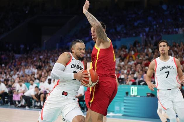 Dillon BROOKS (Canada) Mens basketball, Canada vs Spain, Men s preliminary round during the Olympic Games, Olympische Spiele, Olympia, OS Paris 2024 - photo Laurent Sanson DDPI Panoramic JO 2024 : BASKET BALL - Canada vs Espagne - Jeux Olympiques 2024 - Paris2024 - Lille - 02 08 2024 DPPI Panoramic 
