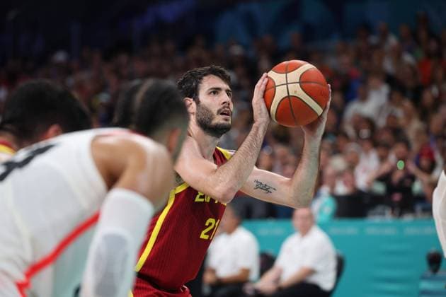 Alex ABRINES (Espagne) Mens basketball, Canada vs Spain, Men s preliminary round during the Olympic Games, Olympische Spiele, Olympia, OS Paris 2024 - photo Laurent Sanson DDPI Panoramic JO 2024 : BASKET BALL - Canada vs Espagne - Jeux Olympiques 2024 - Paris2024 - Lille - 02 08 2024 DPPI Panoramic 