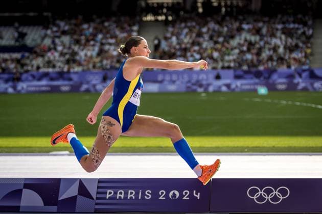Olympische Spiele (Leichtathletik); Paris, 02.08.2024 Maryna BEKH-ROMANCHUK of Ukraine, Women s Triple Jump, at the Olympic Games, Olympische Spiele, Olympia, OS Paris 02.08.2024. *** Olympic Games Athletics Paris, 02 08 2024 Maryna BEKH ROMANCHUK of Ukraine, Women s Triple Jump, at the Olympic Games Paris 02 08 2024 Copyright: xBEAUTIFULxSPORTS OlafxRellischx