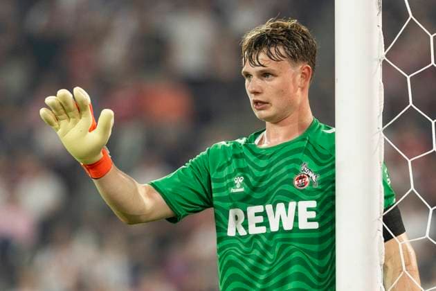 2. Fussball-Bundesliga: 1. FC Köln - Hamburger SV, 02.08.2024 Jonas Urbig (1. FC Köln, 40). 2. Fussball-Bundesliga, 1. FC Köln - Hamburger SV, 1. Spieltag, am 02.08.2024, RheinEnergie-Stadion, Köln DFL regulations prohibit any use of photographs as image sequences and or quasi-video