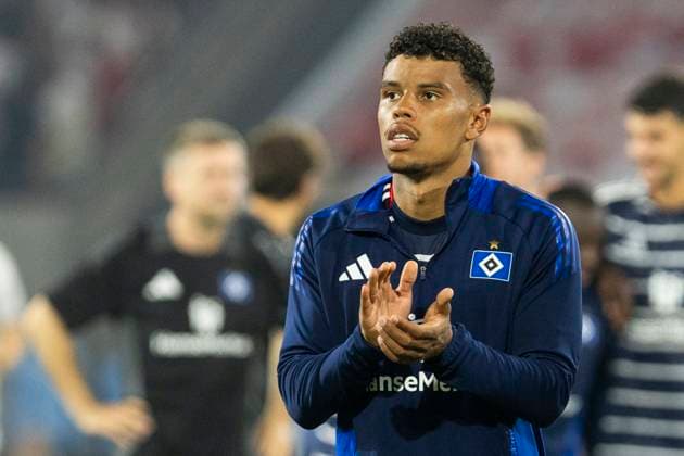 2. Fussball-Bundesliga: 1. FC Köln - Hamburger SV, 02.08.2024 Ransford Königsdörffer (Hamburger SV, 11). 2. Fussball-Bundesliga, 1. FC Köln - Hamburger SV, 1. Spieltag, am 02.08.2024, RheinEnergie-Stadion, Köln DFL regulations prohibit any use of photographs as image sequences and or quasi-video