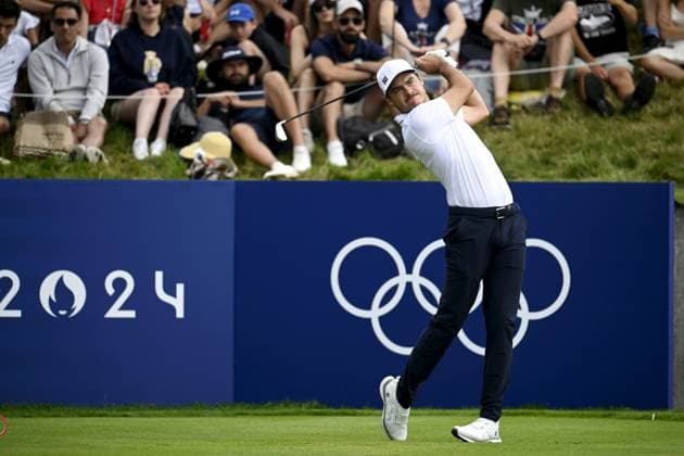 Kristoffer Ventura of Norway competes during men s individual stroke play of golf at the Paris Summer Olympic Games, Olympische Spiele, Olympia, OS in Le Golf National on August 3, 2024. Paris France LKFTJK20240803121439FDUW  Copyright: xAnttixAimo-Koivistox LKFTJK20240803121439FDUW
