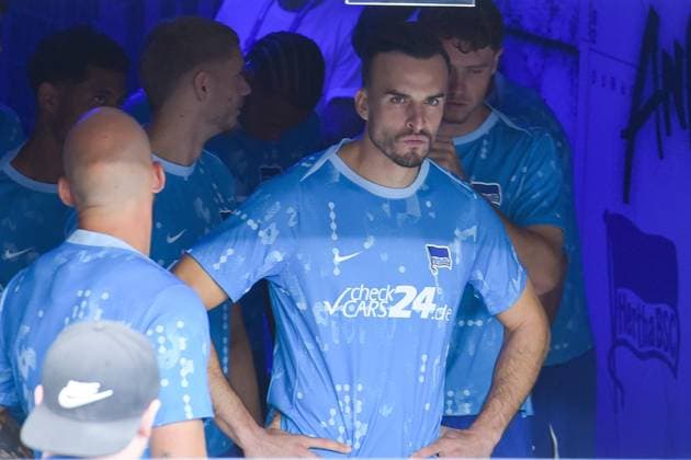 03.08.2024, xlakx, Fussball 2.Bundesliga, Hertha BSC Berlin - SC Paderborn emspor, v.l. Haris Tabakovic (Hertha BSC) (DFL DFB REGULATIONS PROHIBIT ANY USE OF PHOTOGRAPHS as IMAGE SEQUENCES and or QUASI-VIDEO) Daniel Lakomski JAN Huebner Berlin