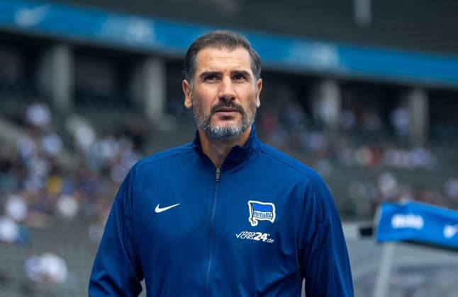 Fussball, Herren, Saison 2024 2025, 2. Bundesliga (1. Spieltag), Hertha BSC - SC Paderborn, Trainer Cristian Fiel (Hertha BSC), 03.08. 2024,