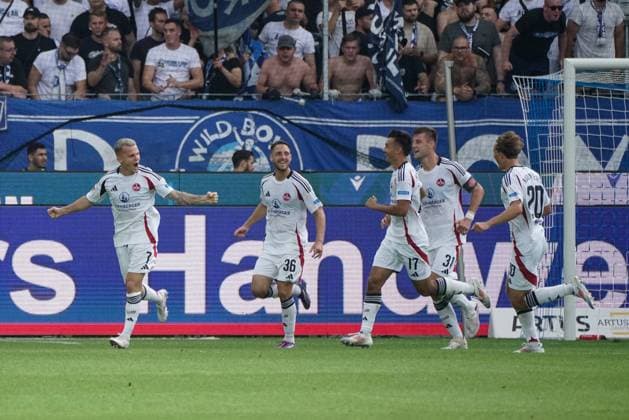 03.08.2024, xhfmx, Fussball 2.Bundesliga, Karlsruher SC - 1.FC Nürnberg emspor, Florian Pick (1. FC Nürnberg) erzielt das 2:0. (DFL DFB REGULATIONS PROHIBIT ANY USE OF PHOTOGRAPHS as IMAGE SEQUENCES and or QUASI-VIDEO) Karlsruhe