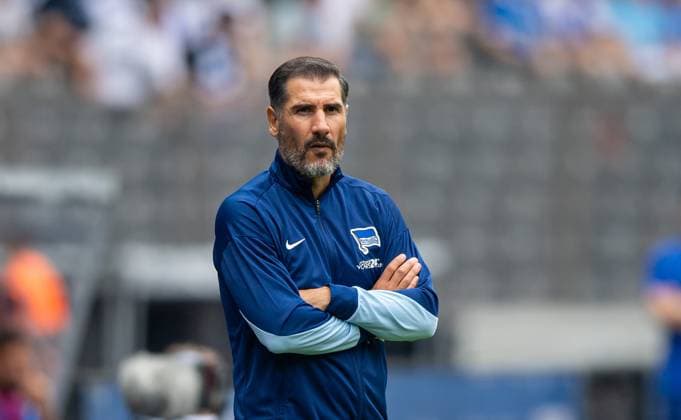 Fussball, Herren, Saison 2024 2025, 2. Bundesliga (1. Spieltag), Hertha BSC - SC Paderborn, Trainer Cristian Fiel (Hertha BSC), 03.08. 2024,