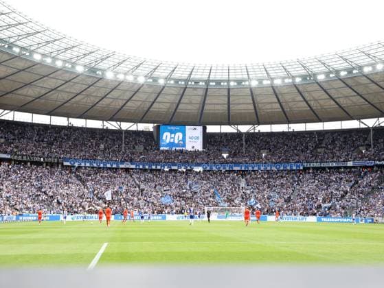 DEU, DFL, 2. FBL, Hertha BSC vs. SC Paderborn 07, 03.08.2024, Berliner Olympiastadion, Berlin, DEU, DFL, 2. FBL, Hertha BSC vs. SC Paderborn 07, im Bild Olympiastadion Innenansicht DFL - regulations prohibit any use of Photographs as image sequences and or quasi-video Foto: Juergen Engler nordphoto GmbH