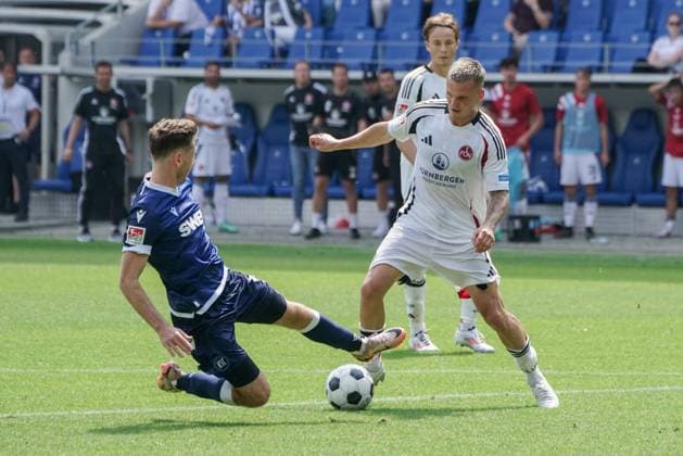03.08.2024, xhfmx, Fussball 2.Bundesliga, Karlsruher SC - 1.FC Nürnberg emspor, Florian Pick (1. FC Nürnberg) (DFL DFB REGULATIONS PROHIBIT ANY USE OF PHOTOGRAPHS as IMAGE SEQUENCES and or QUASI-VIDEO) Karlsruhe