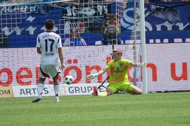 03.08.2024, xhfmx, Fussball 2.Bundesliga, Karlsruher SC - 1.FC Nürnberg emspor, Jan Reichert (1. FC Nürnberg) kassiert das 2:2, (DFL DFB REGULATIONS PROHIBIT ANY USE OF PHOTOGRAPHS as IMAGE SEQUENCES and or QUASI-VIDEO) Karlsruhe
