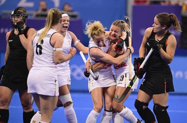 Bilder des Jahres 2024, Sport 08 August Sport Themen der Woche KW31 Sport Bilder des Tages Belgium s Michelle Struijk scores a goal during a hockey game between Germany and Belgium s national team, Nationalteam the Red Panthers, game 5 in the women s pool A at the Paris 2024 Olympic Games, Olympische Spiele, Olympia, OS on Saturday 03 August 2024 in Paris, France. The Games of the XXXIII Olympiad are taking place in Paris from 26 July to 11 August. The Belgian delegation counts 165 athletes competing in 21 sports. LAURIExDIEFFEMBACQ  x97721116x