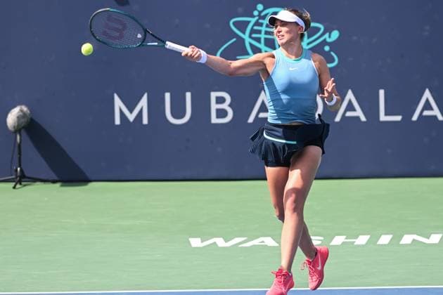 August 3, 2024, Washington, D.C, U.S: PAULA BADOSA hits a forehand during her semifinal win over Caroline Dolehide at the Rock Creek Tennis Center. Washington U.S - ZUMAg196 20240803_zap_g196_007 Copyright: xKylexGustafsonx