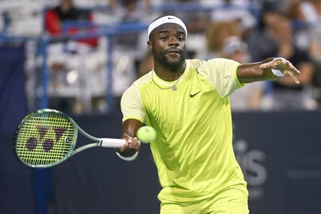 August 3, 2024, Washington, D.C, U.S: FRANCIS TIAFOE hits a forehand during his semifinal match against Sebastian Korda at the Rock Creek Tennis Center. Washington U.S - ZUMAg196 20240803_zap_g196_025 Copyright: xKylexGustafsonx
