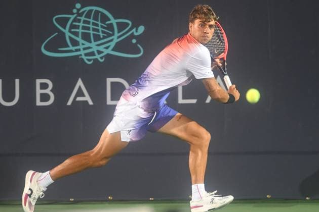 August 3, 2024, Washington, D.C, U.S: FLAVIO COBOLLI hits a backhand during his semifinal match against Ben Shelton at the Rock Creek Tennis Center. Washington U.S - ZUMAg196 20240803_zap_g196_026 Copyright: xKylexGustafsonx