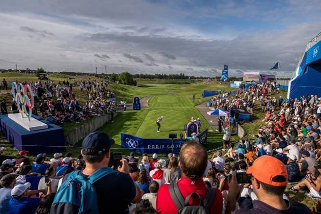 240804 Phachara Khongwatmai of Thailand during the final round of the men s individual stroke play golf during day 9 of the Paris 2024 Olympic Games, Olympische Spiele, Olympia, OS on August 4, 2024 in Paris. Photo: Petter Arvidson BILDBYRAN kod PA PA0861 golf olympic games olympics os ol olympiska spel olympiske leker paris 2024 paris-os paris-ol bbeng sweden sverige Copyright: PETTERxARVIDSON BB240804PA007
