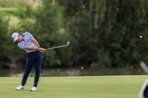240804 Kristoffer Ventura of Norway during the final round of the men s individual stroke play golf during day 9 of the Paris 2024 Olympic Games, Olympische Spiele, Olympia, OS on August 4, 2024 in Paris. Photo: Petter Arvidson BILDBYRAN kod PA PA0861 golf olympic games olympics os ol olympiska spel olympiske leker paris 2024 paris-os paris-ol bbeng sweden sverige Copyright: PETTERxARVIDSON BB240804PA015