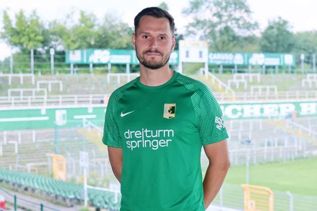 Chemie Leipzig Teampräsentation Regionalliga NO Manuel Wajer ; BSG Chemie Leipzig ; Regionalliga NordOst, Porträttermin 2024 2025 , 02.08.2024, Alfred-Kunze-Sportpark, Leipzig ,
