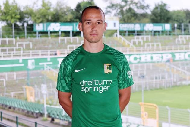Chemie Leipzig Teampräsentation Regionalliga NO Timo Mauer ; BSG Chemie Leipzig ; Regionalliga NordOst, Porträttermin 2024 2025 , 02.08.2024, Alfred-Kunze-Sportpark, Leipzig ,