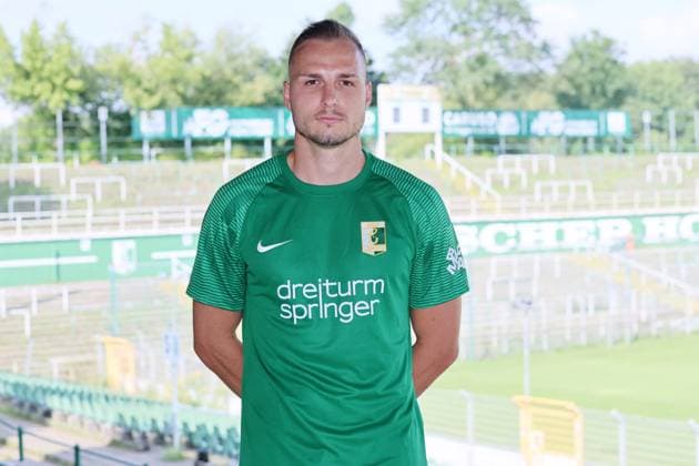 Chemie Leipzig Teampräsentation Regionalliga NO Tobias Reithmeir ; BSG Chemie Leipzig ; Regionalliga NordOst, Porträttermin 2024 2025 , 02.08.2024, Alfred-Kunze-Sportpark, Leipzig ,