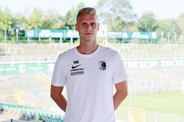 Chemie Leipzig Teampräsentation Regionalliga NO Co-Trainer Markus Wolf ; BSG Chemie Leipzig ; Regionalliga NordOst, Porträttermin 2024 2025 , 02.08.2024, Alfred-Kunze-Sportpark, Leipzig ,