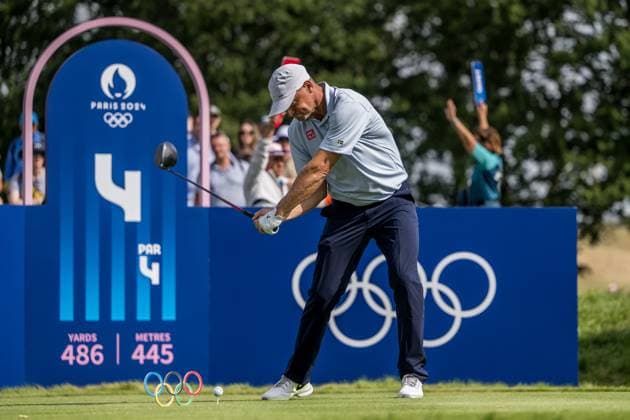 240804 Alex NorÃ n of Sweden during the final round of the men s individual stroke play golf during day 9 of the Paris 2024 Olympic Games, Olympische Spiele, Olympia, OS on August 4, 2024 in Paris. Photo: Petter Arvidson BILDBYRAN kod PA PA0861 golf olympic games olympics os ol olympiska spel olympiske leker paris 2024 paris-os paris-ol bbeng sweden sverige Copyright: PETTERxARVIDSON BB240804PA047