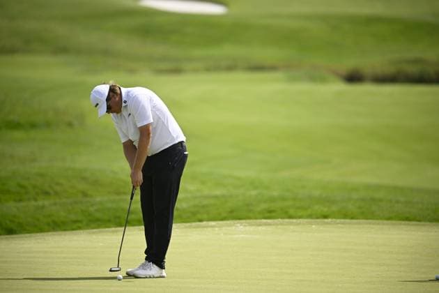 Sami Välimäki of Finland competes during men s individual stroke play of golf at the Paris Summer Olympic Games, Olympische Spiele, Olympia, OS in Le Golf National on August 4, 2024. Paris France LKFTJK20240804140609BCFG  Copyright: xAnttixAimo-Koivistox LKFTJK20240804140609BCFG