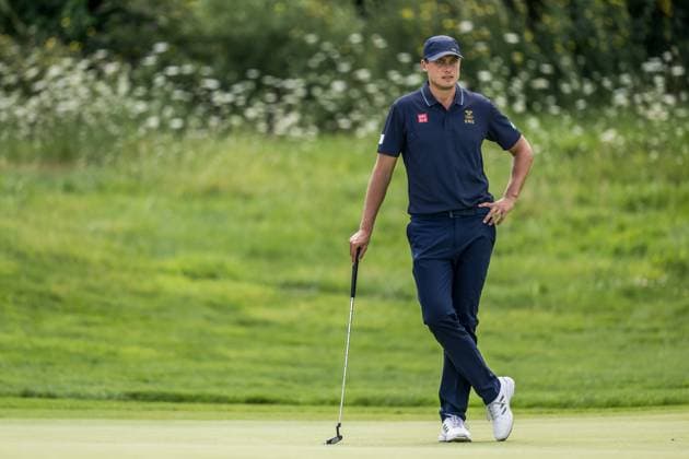 240804 Ludvig Aberg of Sweden during the final round of the men s individual stroke play golf during day 9 of the Paris 2024 Olympic Games, Olympische Spiele, Olympia, OS on August 4, 2024 in Paris. Photo: Petter Arvidson BILDBYRAN kod PA PA0861 golf olympic games olympics os ol olympiska spel olympiske leker paris 2024 paris-os paris-ol bbeng sweden sverige Copyright: PETTERxARVIDSON BB240804PA101