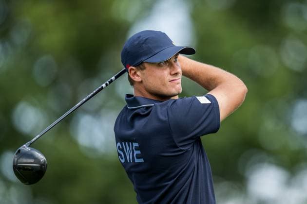 240804 Ludvig Aberg of Sweden during the final round of the men s individual stroke play golf during day 9 of the Paris 2024 Olympic Games, Olympische Spiele, Olympia, OS on August 4, 2024 in Paris. Photo: Petter Arvidson BILDBYRAN kod PA PA0861 golf olympic games olympics os ol olympiska spel olympiske leker paris 2024 paris-os paris-ol bbeng sweden sverige Copyright: PETTERxARVIDSON BB240804PA102
