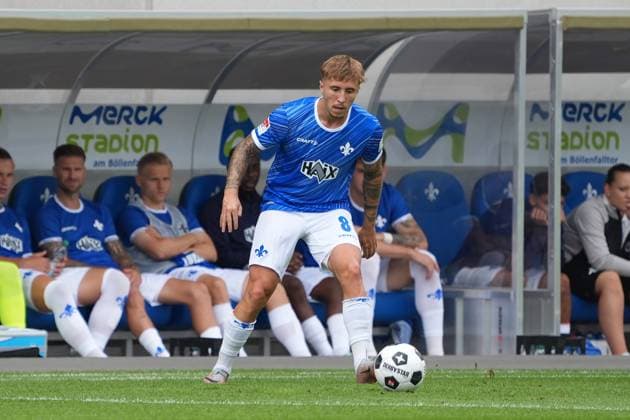 Luca Marseiler (SV Darmstadt 98, 08) - 04.08.2024 2. Bundesliga, Saison 24 25: SV Darmstadt 98 vs Fortuna Düsseldorf, Stadion am Boellenfalltor, emonline, emspor,
