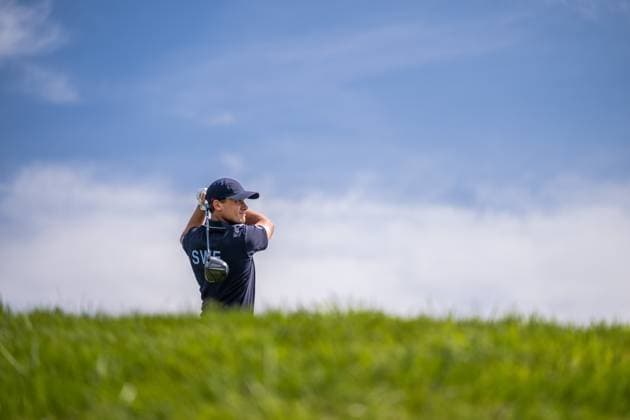 240804 Ludvig Aberg of Sweden during the final round of the men s individual stroke play golf during day 9 of the Paris 2024 Olympic Games, Olympische Spiele, Olympia, OS on August 4, 2024 in Paris. Photo: Petter Arvidson BILDBYRAN kod PA PA0861 golf olympic games olympics os ol olympiska spel olympiske leker paris 2024 paris-os paris-ol bbeng sweden sverige Copyright: PETTERxARVIDSON BB240804PA122