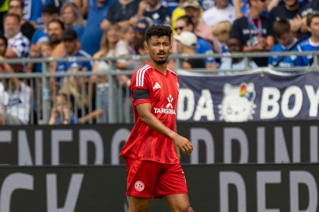 2. Fussball Bundesliga: SV Darmstadt 98 - Fortuna Düsseldorf, 04.08.2024 Emmanuel Iyoha (Fortuna Düsseldorf 19), Freisteller, Portrait Porträt, SV Darmstadt 98 - Fortuna Düsseldorf, Darmstadt, Merck-Stadion am Böllenfalltor, 4.8.2024