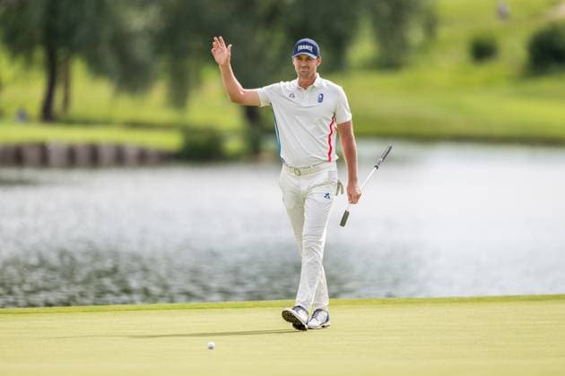 240804 Victor Perez of France during the final round of the men s individual stroke play golf during day 9 of the Paris 2024 Olympic Games, Olympische Spiele, Olympia, OS on August 4, 2024 in Paris. Photo: Petter Arvidson BILDBYRAN kod PA PA0861 golf olympic games olympics os ol olympiska spel olympiske leker paris 2024 paris-os paris-ol bbeng france frankrike grappa33 Copyright: PETTERxARVIDSON BB240804PA139