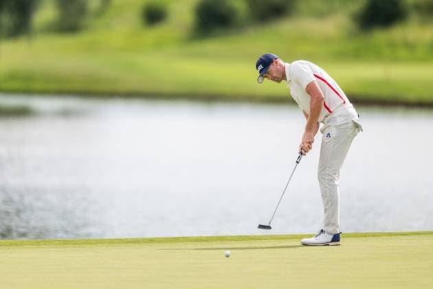 240804 Victor Perez of France during the final round of the men s individual stroke play golf during day 9 of the Paris 2024 Olympic Games, Olympische Spiele, Olympia, OS on August 4, 2024 in Paris. Photo: Petter Arvidson BILDBYRAN kod PA PA0861 golf olympic games olympics os ol olympiska spel olympiske leker paris 2024 paris-os paris-ol bbeng france frankrike grappa33 Copyright: PETTERxARVIDSON BB240804PA142