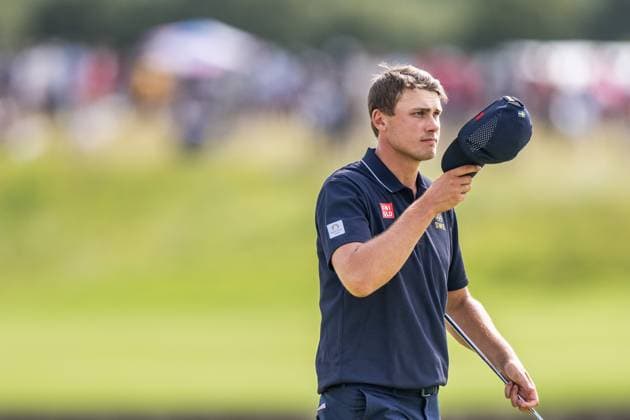240804 Ludvig Aberg of Sweden during the final round of the men s individual stroke play golf during day 9 of the Paris 2024 Olympic Games, Olympische Spiele, Olympia, OS on August 4, 2024 in Paris. Photo: Petter Arvidson BILDBYRAN kod PA PA0861 golf olympic games olympics os ol olympiska spel olympiske leker paris 2024 paris-os paris-ol bbeng sweden sverige Copyright: PETTERxARVIDSON BB240804PA150