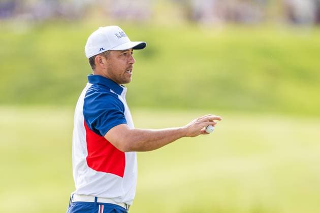 240804 Xander Schauffele of USA during the final round of the men s individual stroke play golf during day 9 of the Paris 2024 Olympic Games, Olympische Spiele, Olympia, OS on August 4, 2024 in Paris. Photo: Petter Arvidson BILDBYRAN kod PA PA0861 golf olympic games olympics os ol olympiska spel olympiske leker paris 2024 paris-os paris-ol bbeng sweden sverige usa Copyright: PETTERxARVIDSON BB240804PA166
