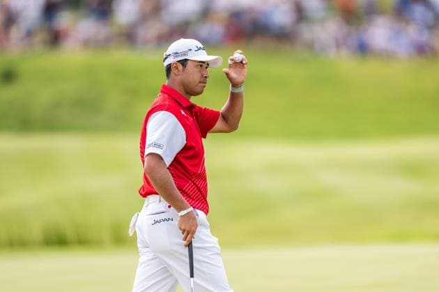240804 Hideki Matsuyama of Japan during the final round of the men s individual stroke play golf during day 9 of the Paris 2024 Olympic Games, Olympische Spiele, Olympia, OS on August 4, 2024 in Paris. Photo: Petter Arvidson BILDBYRAN kod PA PA0861 golf olympic games olympics os ol olympiska spel olympiske leker paris 2024 paris-os paris-ol bbeng japan Copyright: PETTERxARVIDSON BB240804PA178
