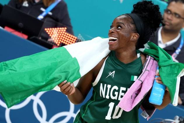 JEUX OLYMPIQUES PARIS 2024 PHOTOPQR VOIX DU NORD Ludovic Maillard ; 04 08 2024 ; Villeneuve d ascq le 04 08 2024 basket femmes AMUKAMARA JOIE NIGERIA gagne et s est qualifie pour les quarts de finale a paris contre CANADA stade pierre mauroy. LA VOIX DU NORD PHOTO LUDOVIC MAILLARD - The Paris 2024 Summer Olympic Games, Olympische Spiele, Olympia, OS (Jul 26-Aug 11, 2024).