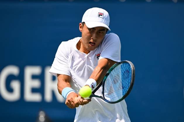 ATP, Tennis Herren National Bank Open 2024 MONTREAL, QC, CANADA - AUGUST 04: Rinky Hijikata (AUS) returns the ball during a qualifying round match at ATP National Bank Open on August 04, 2024 at IGA Stadium in Montreal, QC, Canada (Photo by David Kirouac) Copyright: xBEAUTIFULxSPORTS Kirouacx