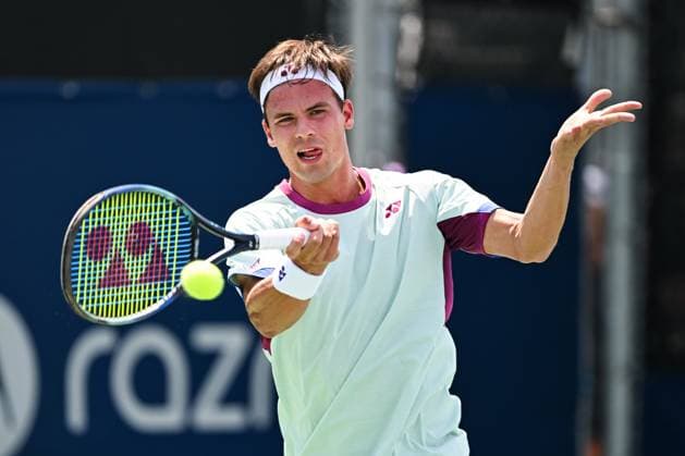 ATP, Tennis Herren National Bank Open 2024 MONTREAL, QC, CANADA - AUGUST 04: Daniel Altmaier (GER) returns the ball during a qualifying round match at ATP National Bank Open on August 04, 2024 at IGA Stadium in Montreal, QC, Canada (Photo by David Kirouac) Copyright: xBEAUTIFULxSPORTS Kirouacx
