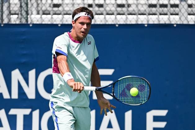ATP, Tennis Herren National Bank Open 2024 MONTREAL, QC, CANADA - AUGUST 04: Daniel Altmaier (GER) returns the ball during a qualifying round match at ATP National Bank Open on August 04, 2024 at IGA Stadium in Montreal, QC, Canada (Photo by David Kirouac) Copyright: xBEAUTIFULxSPORTS Kirouacx