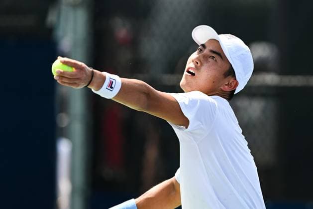 ATP, Tennis Herren National Bank Open 2024 MONTREAL, QC, CANADA - AUGUST 04: Rinky Hijikata (AUS) serves the ball during a qualifying round match at ATP National Bank Open on August 04, 2024 at IGA Stadium in Montreal, QC, Canada (Photo by David Kirouac) Copyright: xBEAUTIFULxSPORTS Kirouacx