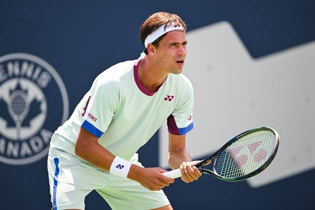 ATP, Tennis Herren National Bank Open 2024 MONTREAL, QC, CANADA - AUGUST 04: Daniel Altmaier (GER) waits for service during a qualifying round match at ATP National Bank Open on August 04, 2024 at IGA Stadium in Montreal, QC, Canada (Photo by David Kirouac) Copyright: xBEAUTIFULxSPORTS Kirouacx
