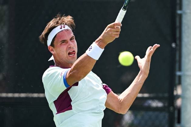 ATP, Tennis Herren National Bank Open 2024 MONTREAL, QC, CANADA - AUGUST 04: Daniel Altmaier (GER) returns the ball during a qualifying round match at ATP National Bank Open on August 04, 2024 at IGA Stadium in Montreal, QC, Canada (Photo by David Kirouac) Copyright: xBEAUTIFULxSPORTS Kirouacx