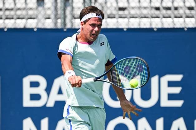 ATP, Tennis Herren National Bank Open 2024 MONTREAL, QC, CANADA - AUGUST 04: Daniel Altmaier (GER) returns the ball during a qualifying round match at ATP National Bank Open on August 04, 2024 at IGA Stadium in Montreal, QC, Canada (Photo by David Kirouac) Copyright: xBEAUTIFULxSPORTS Kirouacx