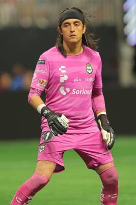 ATLANTA, GA - AUGUST 04: Club Santos Laguna S.A. de C.V. goalkeeper Carlos Acevedo Lopez (1) during the Leagues Cup soccer match between the Atlanta United FC and Club Santos Laguna S.A. de C.V. on August 4, 2024 at Mercedes-Benz Stadium in Atlanta, Georgia. (Photo by David J. Griffin Icon Sportswire) SOCCER: AUG 04 Leagues Cup - Atlanta United vs Santos Laguna EDITORIAL USE ONLY Icon953240804456