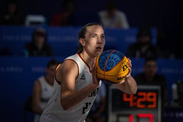 Olympische Spiele Paris 2024 Basketball 3x3 Paris 05.08.2024 Halbfinale Frauen Damen Deutschland (GER) - Kanada (CAN) Deutschland gewinnt das Halbfinale mit 16:15 und steht im Finale