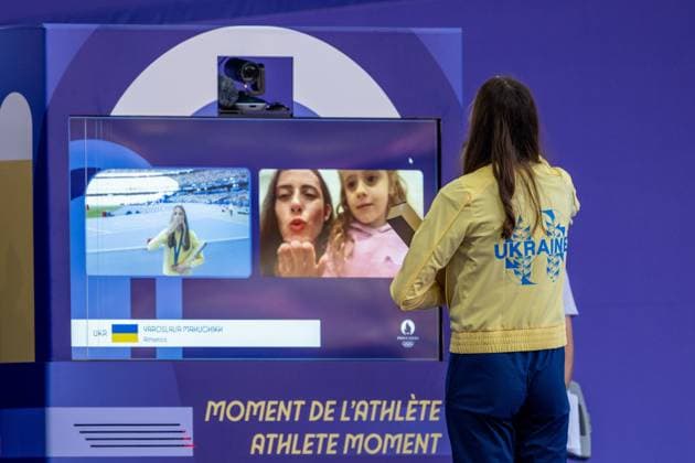 Olympische Spiele (Leichtathletik); Paris, 05.08.2024 Yaroslava MAHUCHIKH of Ukraine, Women s High Jump, Olympische Spiele (Leichtathletik) in Paris, Stade de France, on Monday, 5. August 2024 Copyright: xBEAUTIFULxSPORTS TobiasxLacknerx