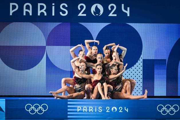 Sport Themen der Woche KW32 Sport Bilder des Tages Team of Canada during the Artistic Swimming, Team Technical Routine, Olympic Games, Olympische Spiele, Olympia, OS Paris 2024 on 05 August 2024 at Aquatics Centre in Saint-Denis, France - Photo Matthieu Mirville DPPI Media Panoramic OLYMPIC GAMES PARIS 2024 - 05 08 DPPI Panoramic  MM1-1894